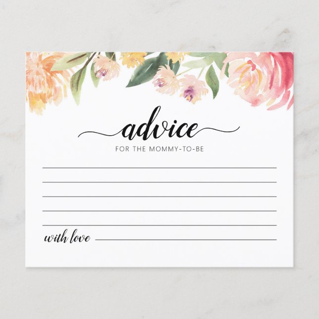 Ratschläge für das MOMY-TO-BOE Baby Shower Party (Vorderseite)