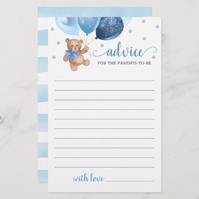 Ratschläge für den Duschteddybär der Eltern (Vorne/Hinten)