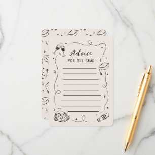 Ratschläge für die Abschluss-Whimsical-Scribble-Do Begleitkarte