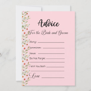 Ratschläge für die Blume Braut und Rosa Einladung