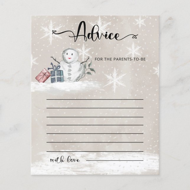 Ratschläge für die Eltern als Karte (Vorderseite)