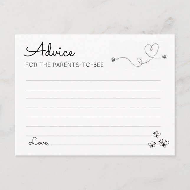 Ratschläge für die Elternschaft Ankündigungspostkarte (Vorderseite)