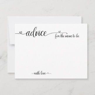 Ratschläge für die Mama, Babyduschkarten zu sein Hinweiskarte
