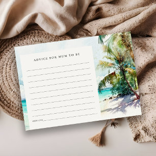 Ratschläge für Mama Baby Dusche von Sandstrand Begleitkarte