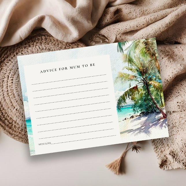 Ratschläge für Mama Baby Dusche von Sandstrand Begleitkarte (Von Creator hochgeladen)