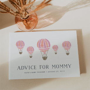Ratschläge für Mommy   Heißluftballon Babydusche Gästebuch