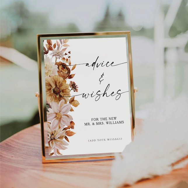 Ratschläge für rustikale Herbstlaube und Wünsche Sockelschild (Von Creator hochgeladen)