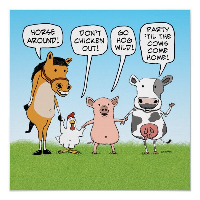 Ratschläge für Tiere im Party Poster (Vorderseite)