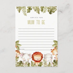 Ratschläge für tropische Safari-Tiere für Mum-Baby Begleitkarte