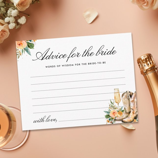 Ratschläge Stiefel und Western-Brautparty Begleitkarte (Von Creator hochgeladen)