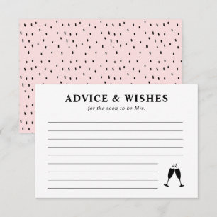 Ratschläge und Wünsche für die Bald zu sein Frau. Begleitkarte