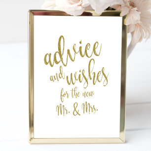 Ratschläge und Wünsche Gold Günstiges Hochzeitssch Einladung