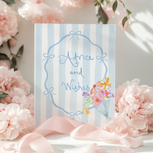 Ratschläge und Wünsche Whimsical Coquette Bow Blue Poster (Von Creator hochgeladen)