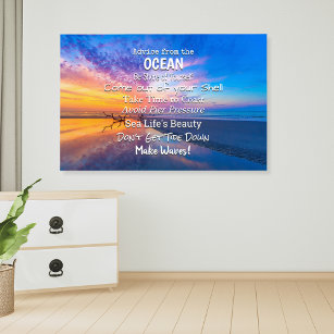 Ratschläge vom Ocean Dusk Driftwood Beach Poster