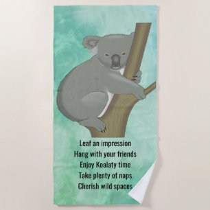 Ratschläge von einem Koala Design Beach Handtuch
