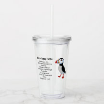 Ratschläge von einem Puffin Design Acrylic Tumbler