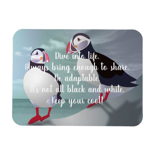 Ratschläge von einem Puffin Design Magnet (Horizontal)