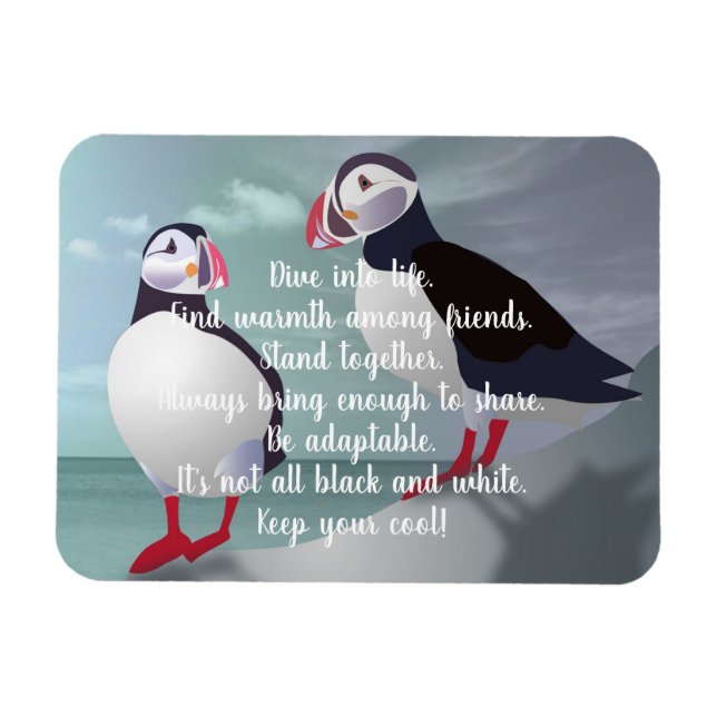 Ratschläge von einem Puffin Design Magnet (Horizontal)