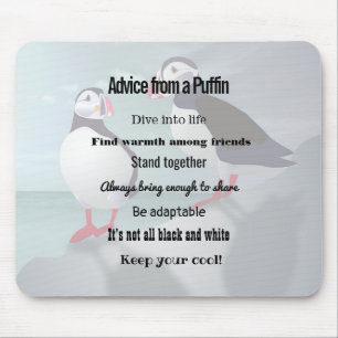 Ratschläge von einem Puffin-Design-Maus-Pad Mousepad