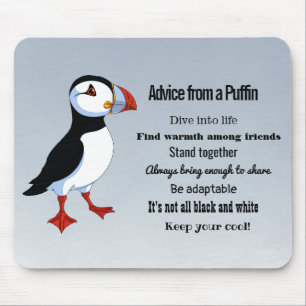 Ratschläge von einem Puffin-Design-Maus-Pad Mousepad