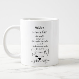 Ratschläge von Winking Cat Fun Animal Spaß Jumbo-Tasse