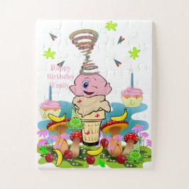 Rätsel, Alles Gute zum Geburtstag Rosa Cupcake Puzzle