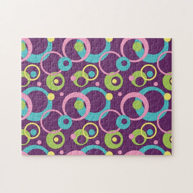 Rätsel der Funky Lila Circles Puzzle (Horizontal)
