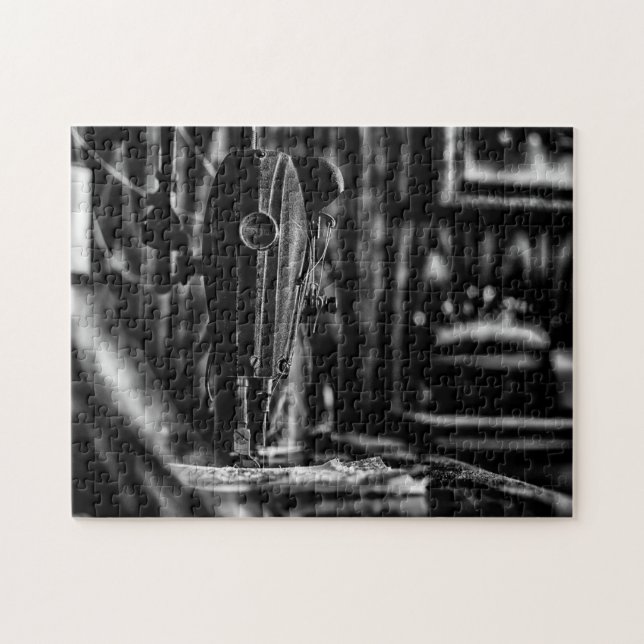 Rätsel der Nähmaschine von Oma Puzzle (Horizontal)