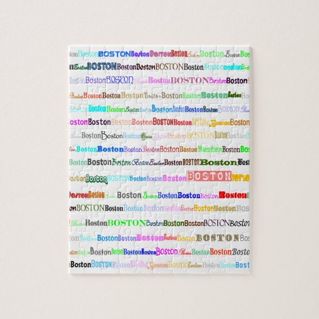 Rätsel des Boston Text Design II Puzzle (Vertikal)