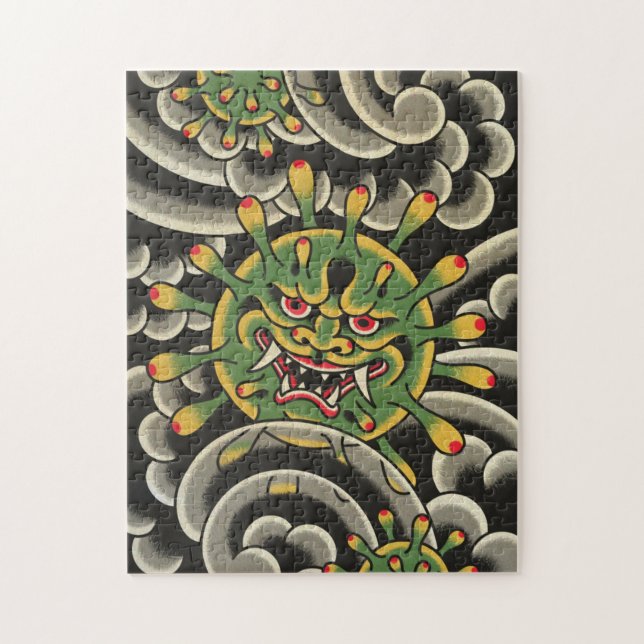 Rätsel des Corona-Virus Puzzle (Vertikal)