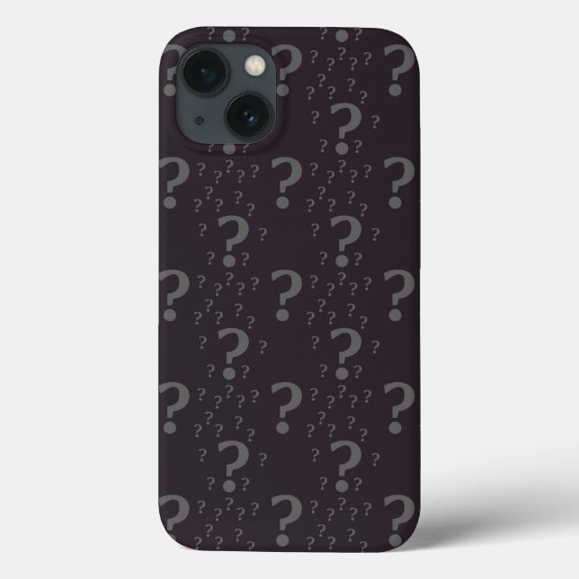 Rätsel-Fragezeichen Rätsel grau Case-Mate iPhone Hülle (Rückseite)
