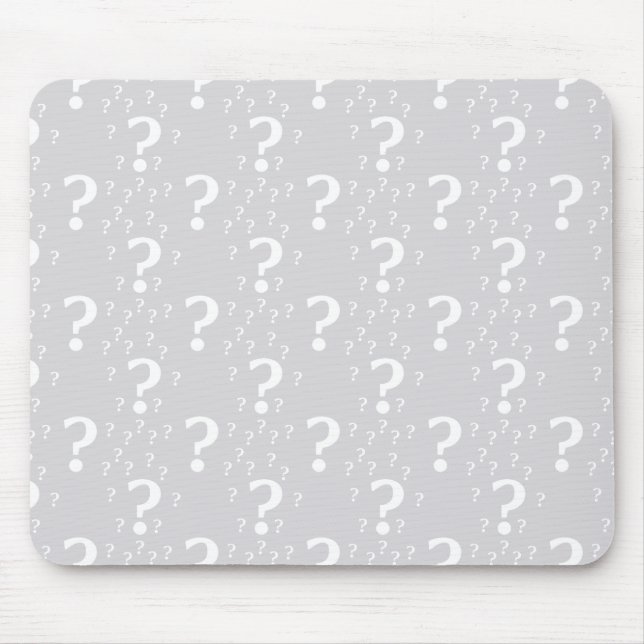 Rätsel-Fragezeichen Rätsel hellgrau Mousepad (Vorne)