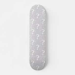 Rätsel-Fragezeichen Rätsel hellgrau Skateboard