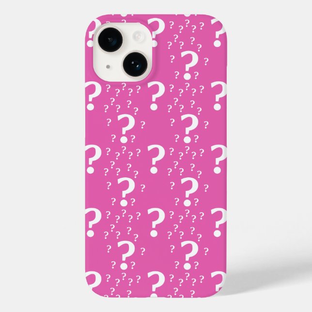 Rätsel-Fragezeichen rätseln pink Case-Mate iPhone Hülle (Rückseite)