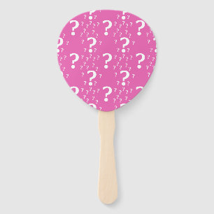 Rätsel-Fragezeichen rätseln pink Fächer