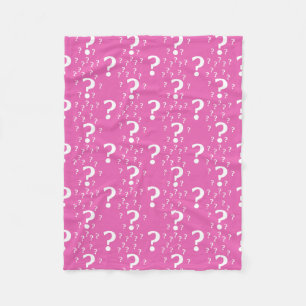 Rätsel-Fragezeichen rätseln pink Fleecedecke