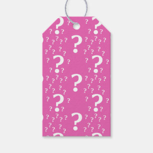 Rätsel-Fragezeichen rätseln pink Geschenkanhänger