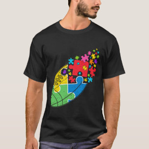 Rätsel Fußball Unterstützung Autismus Bewusstsein T-Shirt