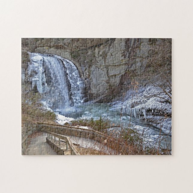 Rätsel - gefroren, Blick auf Glass Falls Puzzle (Horizontal)
