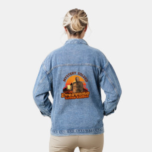 Rätsel gelöst, jeder liebt Kaffee, lustiger Bigfoo Jeansjacke
