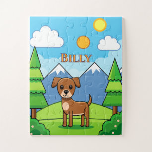 RÄTSEL: KINDER Cute Hund & Berge Kinder Puzzle