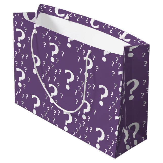 Rätsel lila große geschenktüte (Rückseite Schrägansicht)