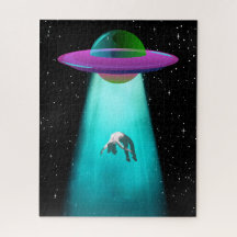 Rätsel: Retro-Alien-UFO-Entführungs-Puzzle