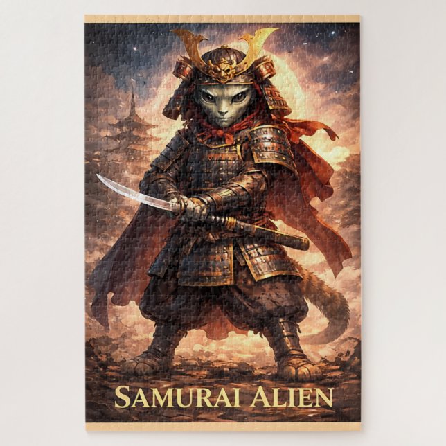 RÄTSEL: Samurai-Alien-Fantasy-Kinder Puzzle (Vertikal)