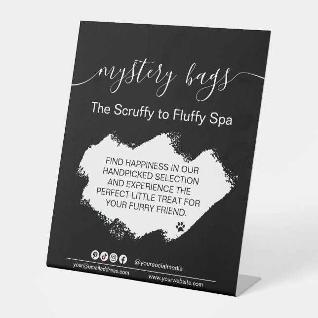 Rätsel-Taschen, die die Geschäftstisch-Tafel wachs Sockelschild (Vorderseite)