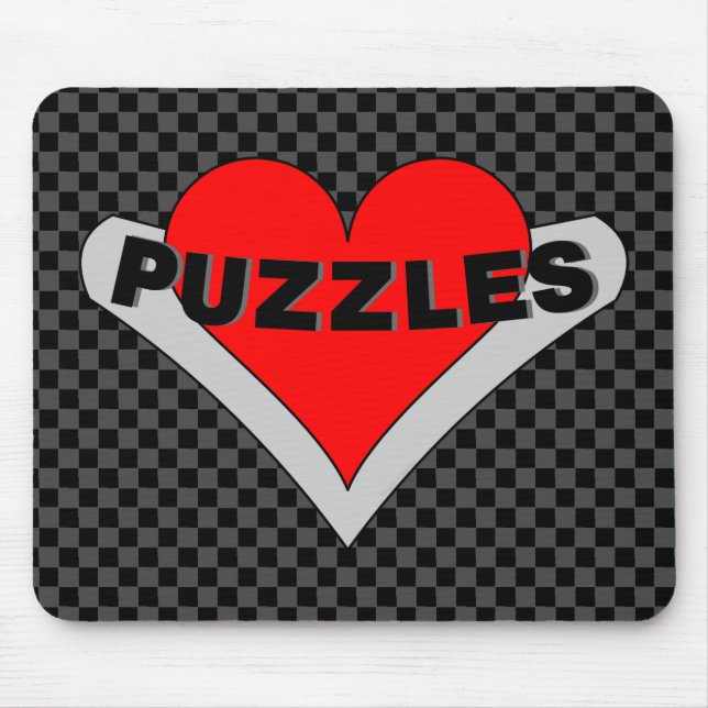 Rätsel über dem Herzen Mousepad (Vorne)