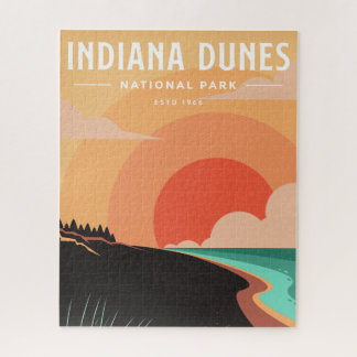 RÄTSEL: Vintage Indiana Dunes National Park City Puzzle