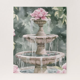 RÄTSEL: Wasserfarben-Gartenbrunnen für Frauen Puzzle