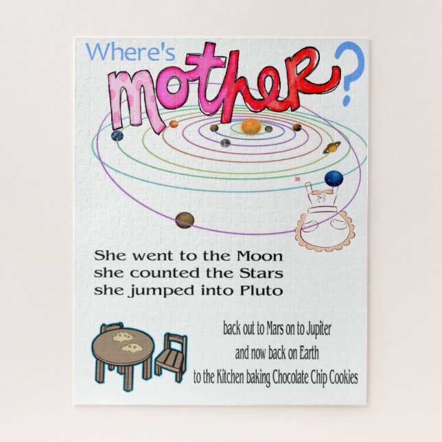 Rätsel Wo ist Mutter? Puzzle (Vertikal)