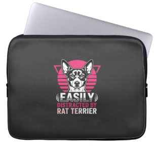 Ratt Terrier leicht abgelenkt Retro-Hund Laptopschutzhülle